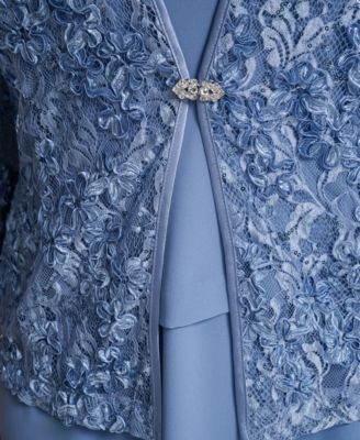 Plus Size Soutache Jacket and Fit & Flare Dress, 2-Piece Set