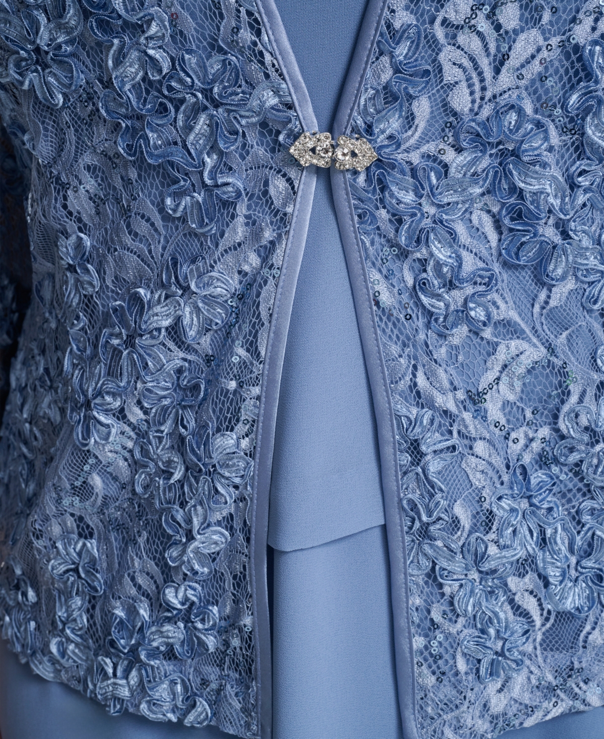 Jessica Howard Plus Soutache Jacket and Fit & Flare Dress, 2-Piece Set