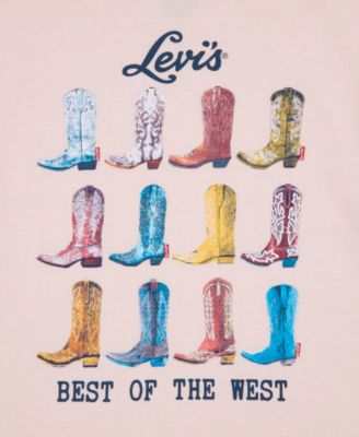 Girls' 7-16 Oversized Boots Crewneck T-Shirt