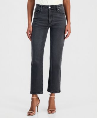 Women's High-Rise Straight Ankle Jeans