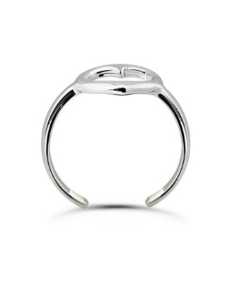 Open Heart Polish Adjustable Toe Ring. Sterling Silver. Created for Macy's.