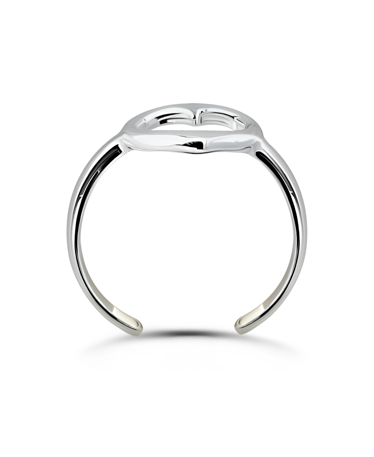 Giani Bernini Open Heart Polish Adjustable Toe Ring. Sterling Silver. Created for Macy's.