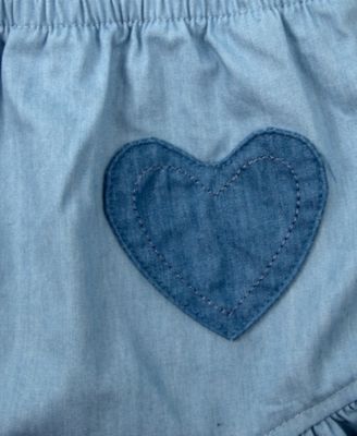 Baby Girls' Crewneck Romper and Headband, 2-Piece Set