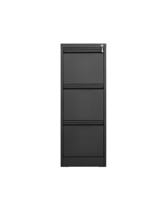 3 Drawer File Cabinet, Vertical Metal File Cabinet with Lock, Steel Storage Organizer for Letter A4 Legal Size File -