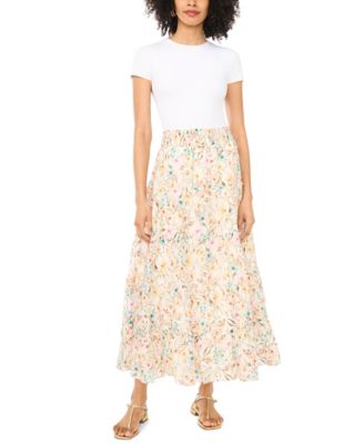 Women's Tiered Smocked Waist Maxi Skirt