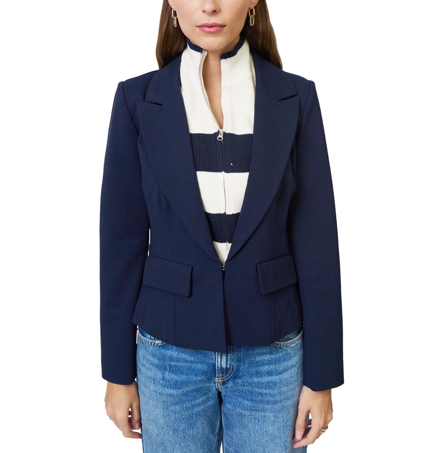 Женская куртка Central Park West Chelsea Rugby Stripe Sweater Dickey, цвет: Тёмно-синий — фото 1