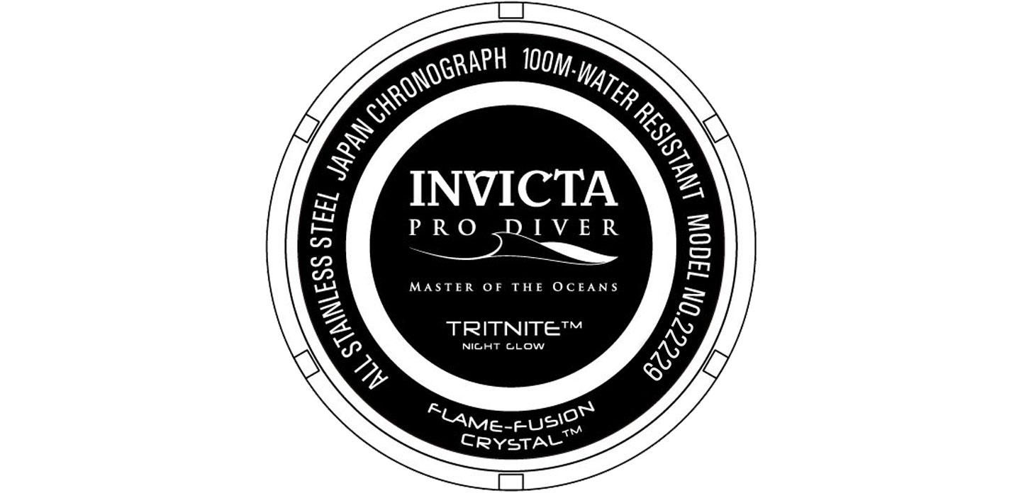 Мужские часы Invicta 22229 Pro Diver Quartz Chronograph Silver Dial, цвет: Золотой — фото 3