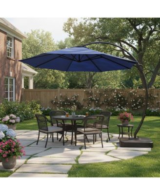 11ft Luxury Cantilever Patio Umbrella with Weighted Base
