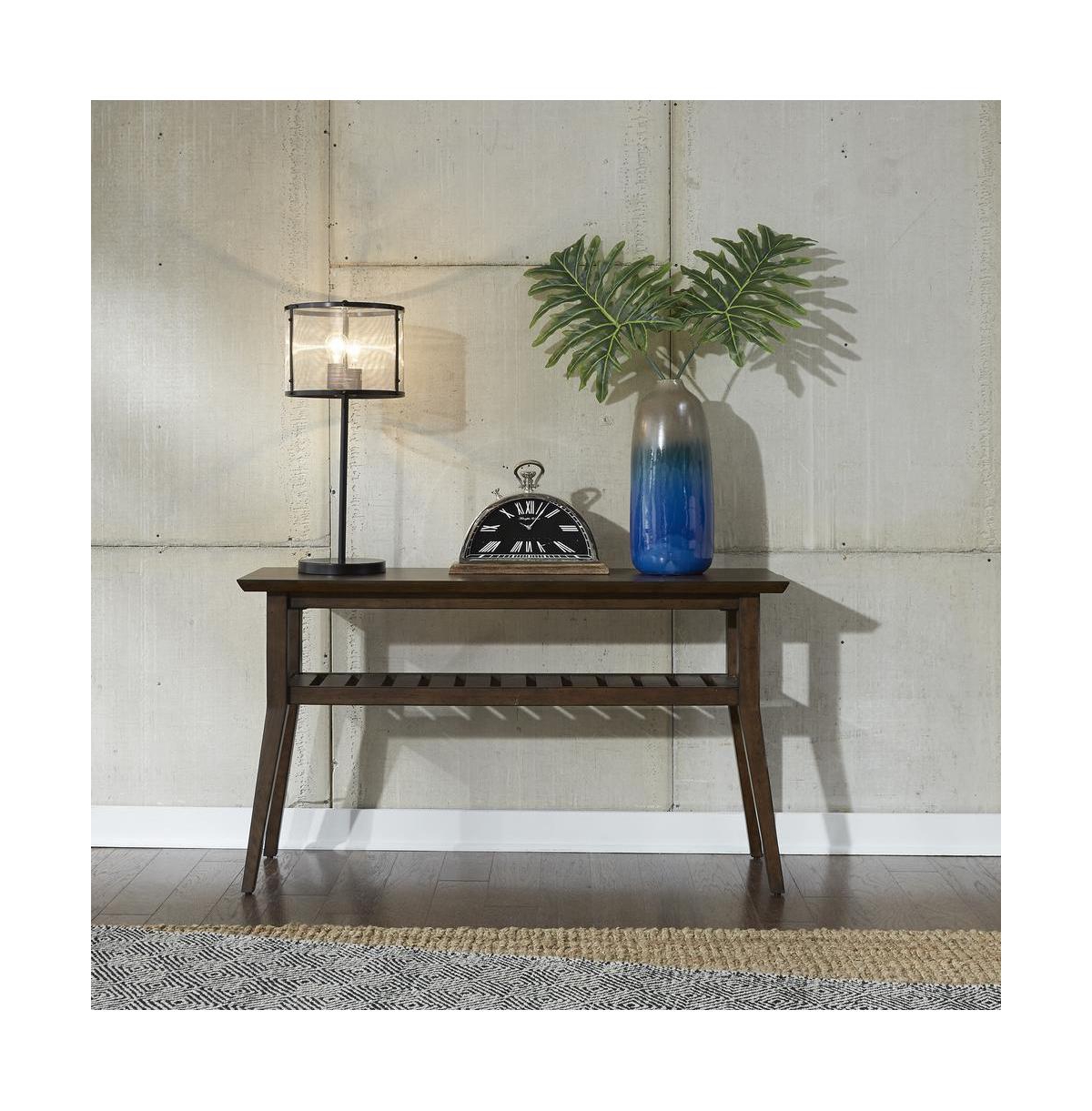 Liberty Furniture Ventura Blvd Sofa Table in Bronze Spice