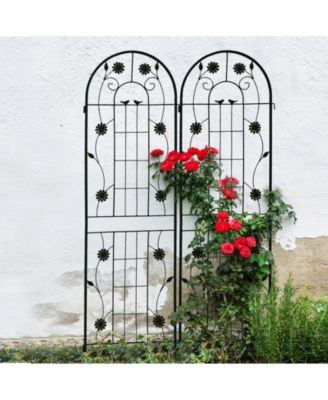 2 Pack Metal Garden Trellis 71" x 19.7" Rustproof Trellis for Climbing Plants Outdoor Flower Support