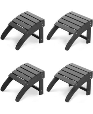 HDPE Adirondack Ottoman Foot Rest, Weather Resistant Outdoor Footstool for Adirondack Chair