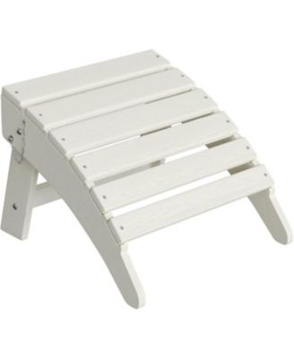 Folding Adirondack Ottoman - HDPE All-Weather Durable Outdoor Footrest