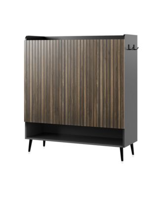 Large 3-Door Shoe Cabinet with Adjustable Shelves, Closed Shoe Organizer