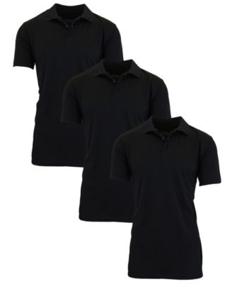 Men's Big & Tall Dry Fit Moisture-Wicking Polo Shirt, 3-Pack