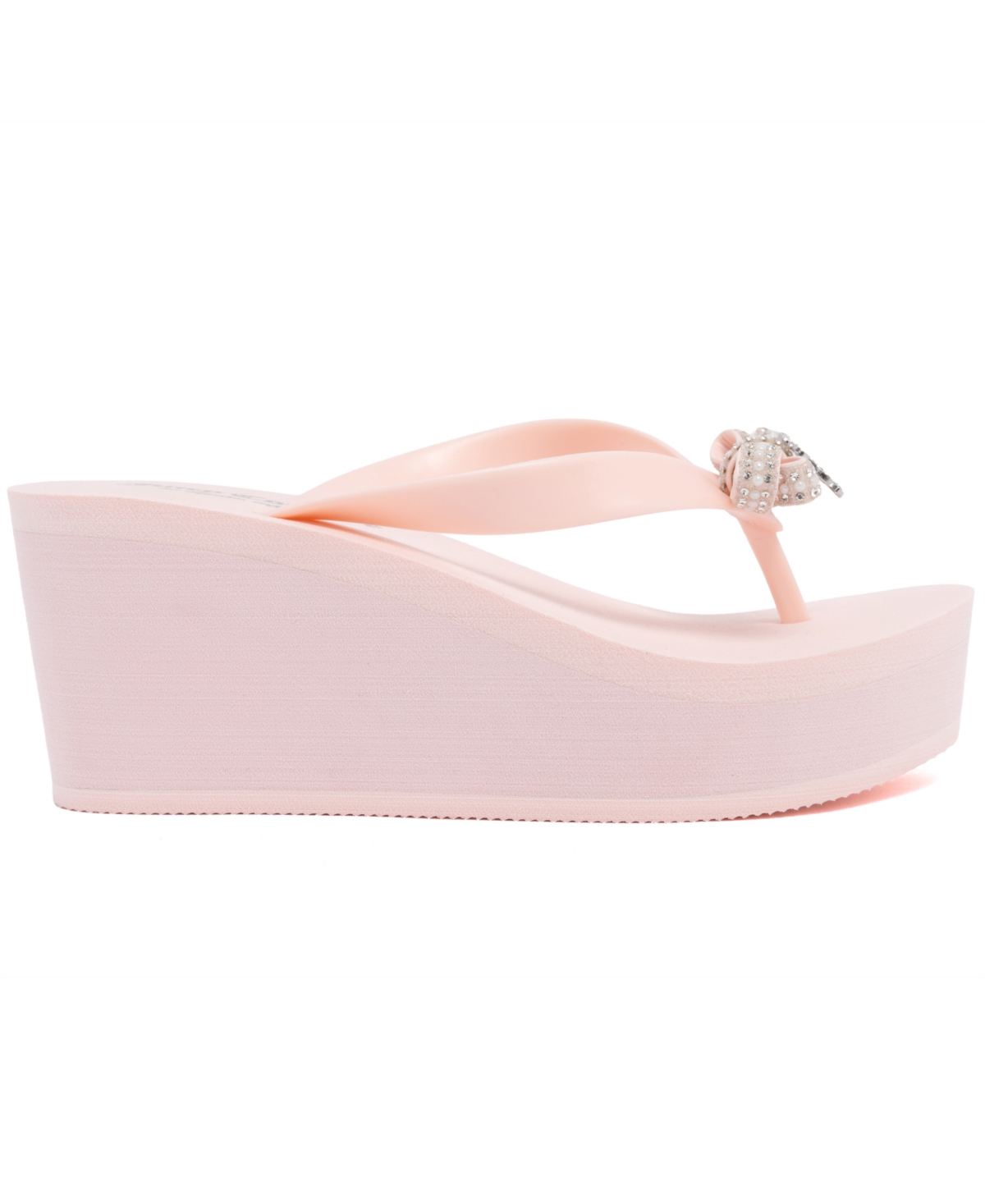 Juicy Couture Women's Boujee Platform Thong Wedge Sandals