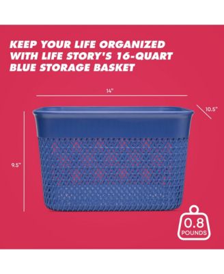 Lightweight Heavy Duty Storage Woven Trendy Basket 16 Quarts