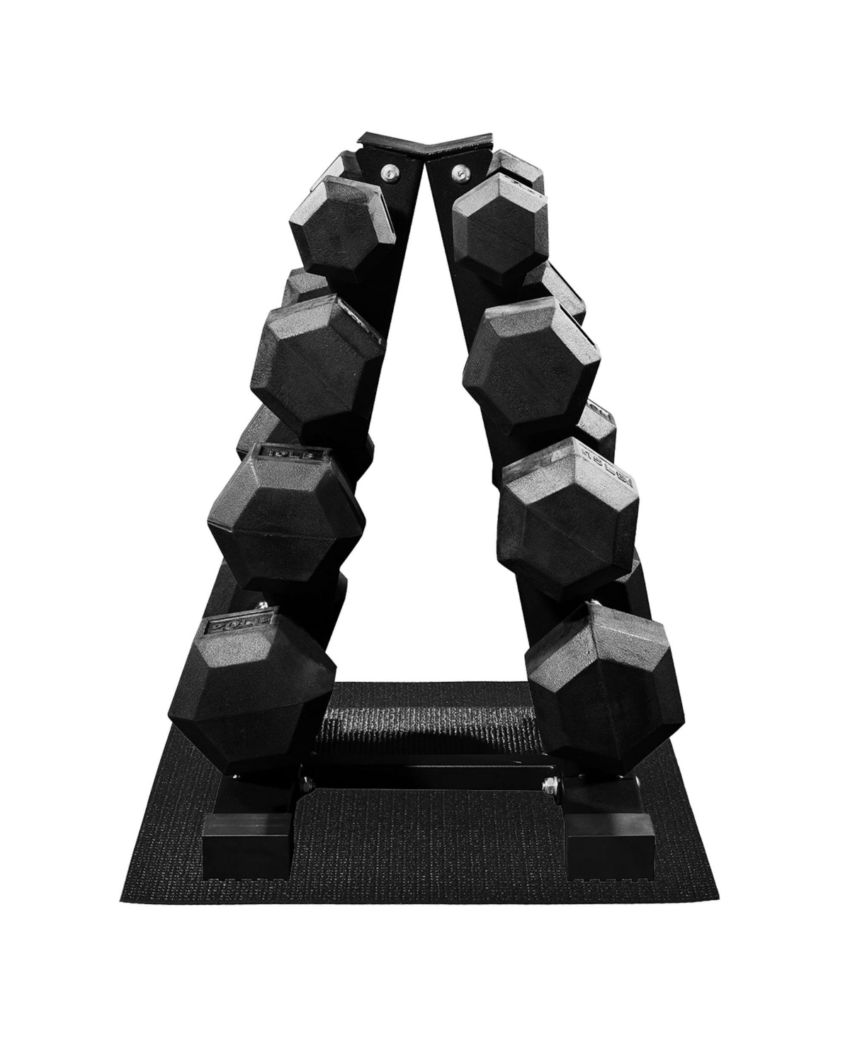 BalanceFrom Dumbbell Set with Stand, Rubber Encased Home Gym Hand Weights