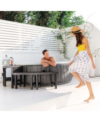 PureSpa Deluxe Spa Set 140 Bubble Jet Hot Tub with Cover