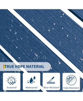 HDPE Adirondack Ottoman Foot Rest, Weather Resistant Outdoor Footstool for Adirondack Chair