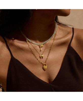 Sacred Connection Topaz Lotus Heart Necklace