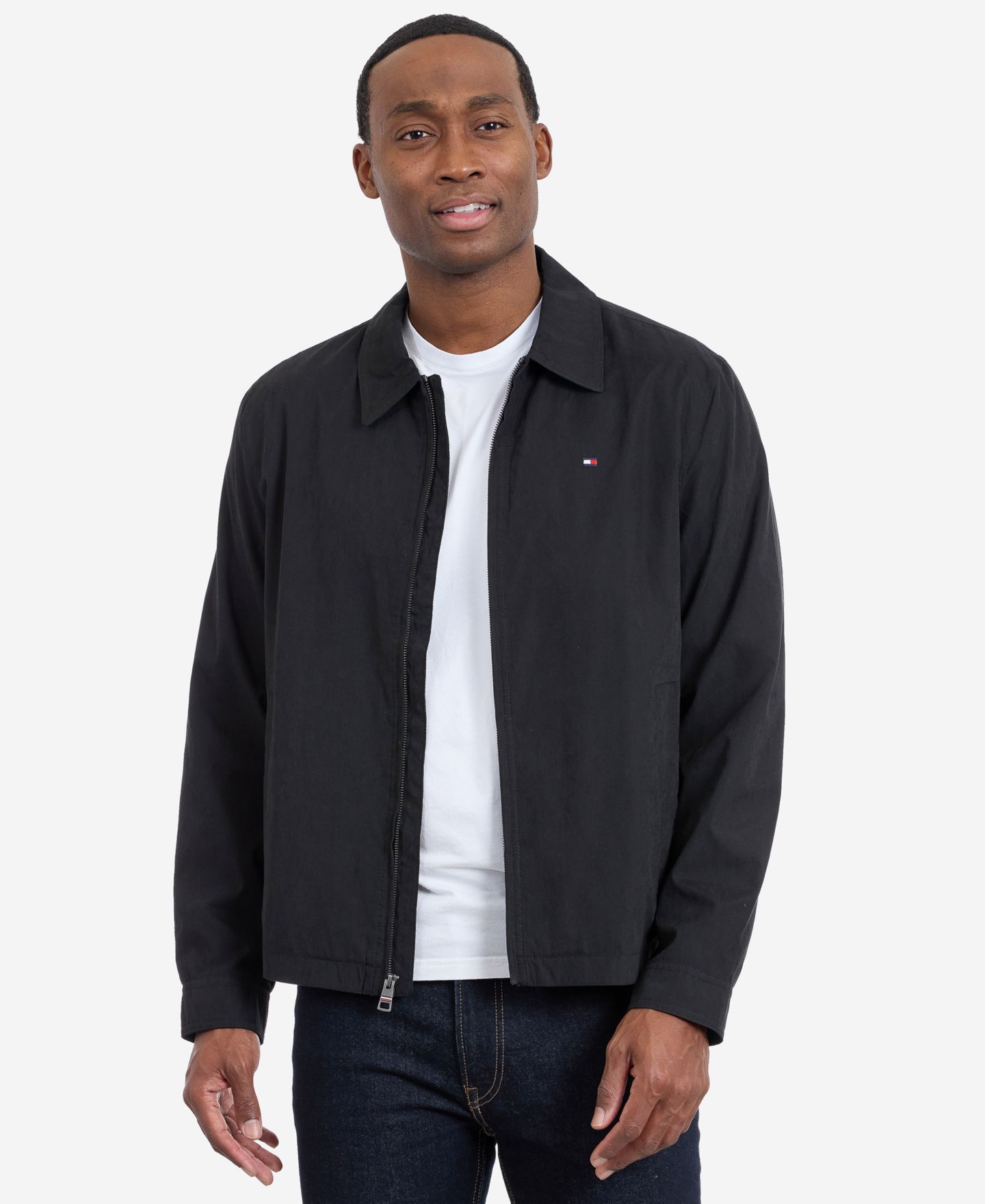 Мужская куртка Tommy Hilfiger Wind Resistant Golf Jacket, цвет: Чёрный — фото 6