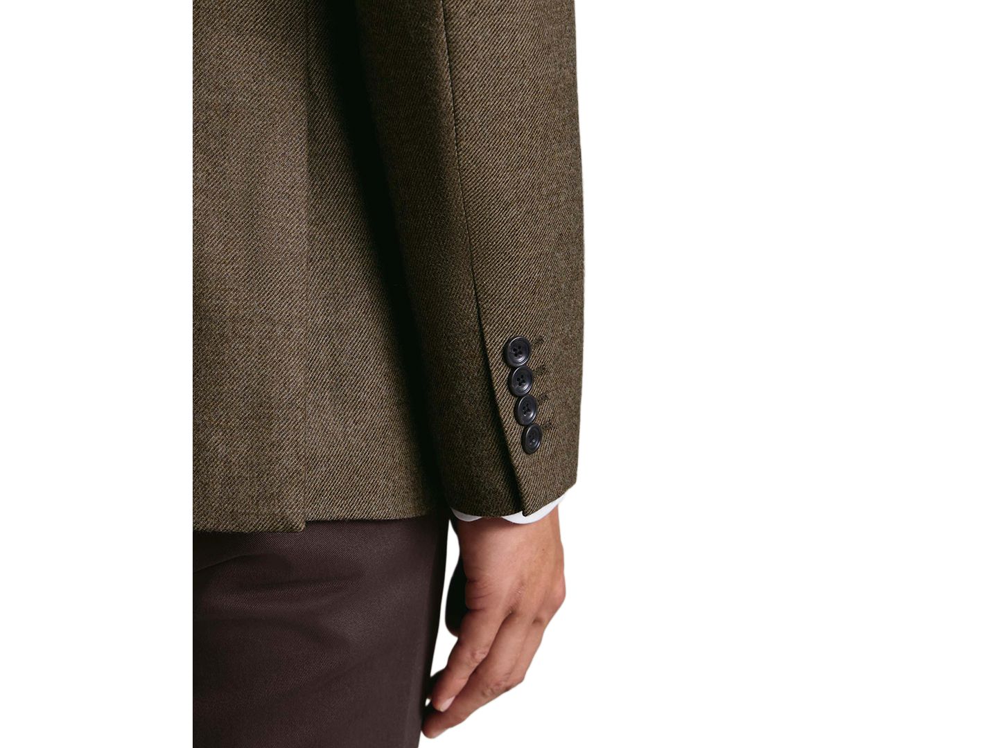 Мужской пиджак Charles Tyrwhitt Texture Slim-Fit Blazer, цвет: Серо-коричневый — фото 3