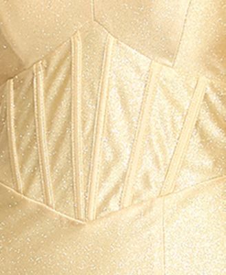 Juniors' Strapless Corset Gown