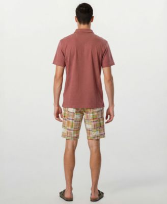 Men's Patch Detail Flat-Front Shorts