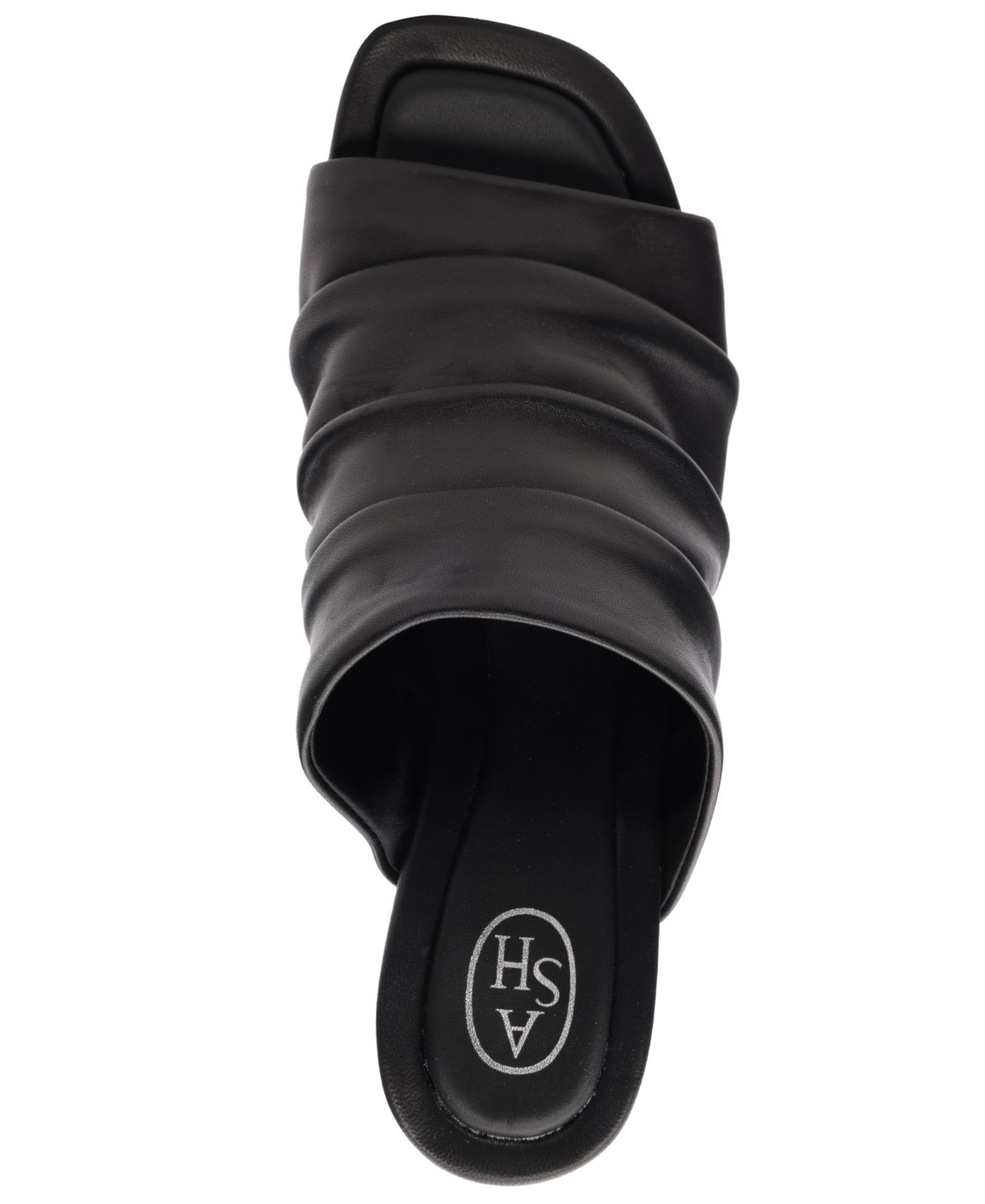 Женские сандалии ASH Eva Slip-On Dress Sandals, цвет: Чёрный кожаный — фото 4