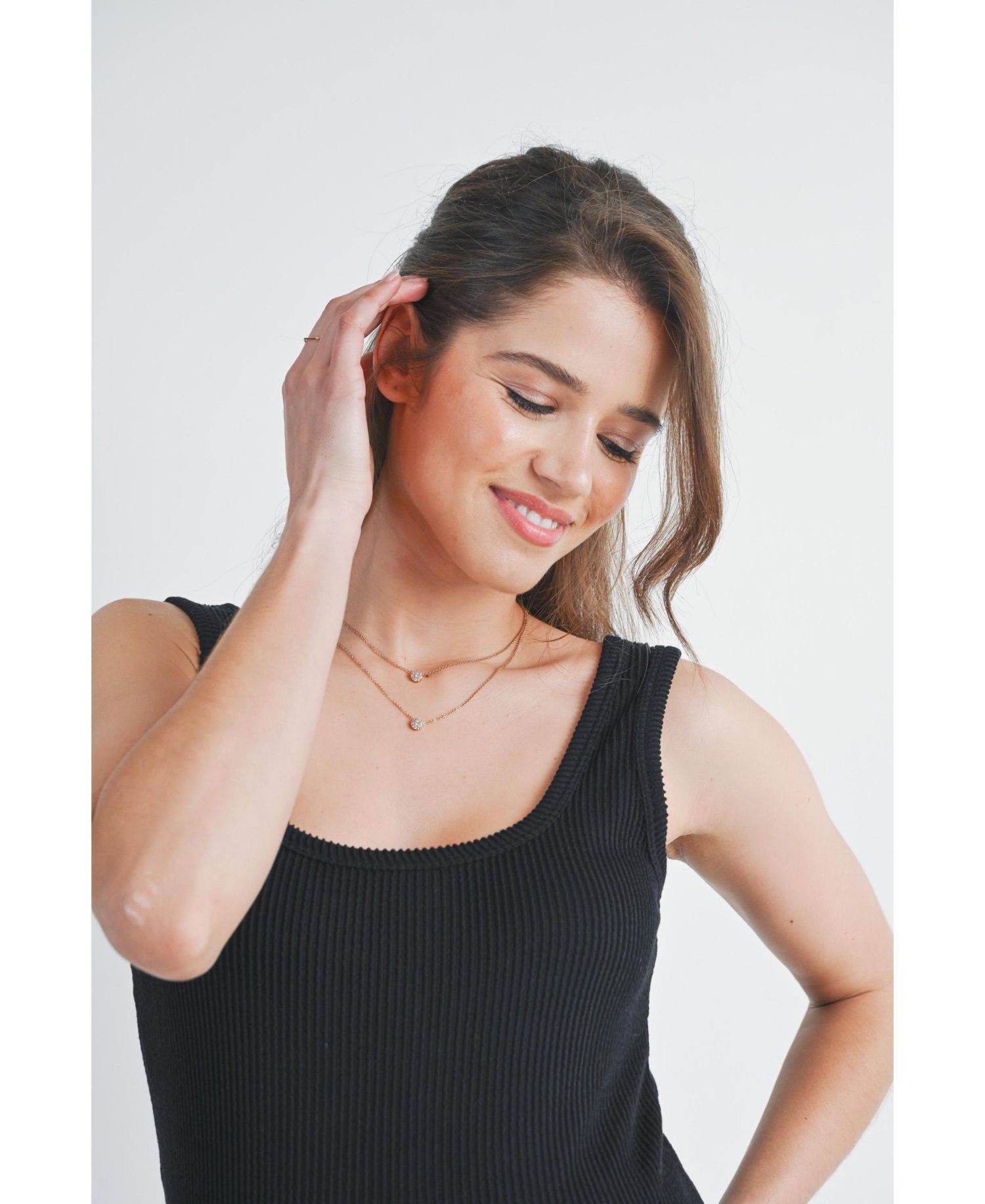 Maternity Square Neck Ribbed Sleeveless Tank Top
