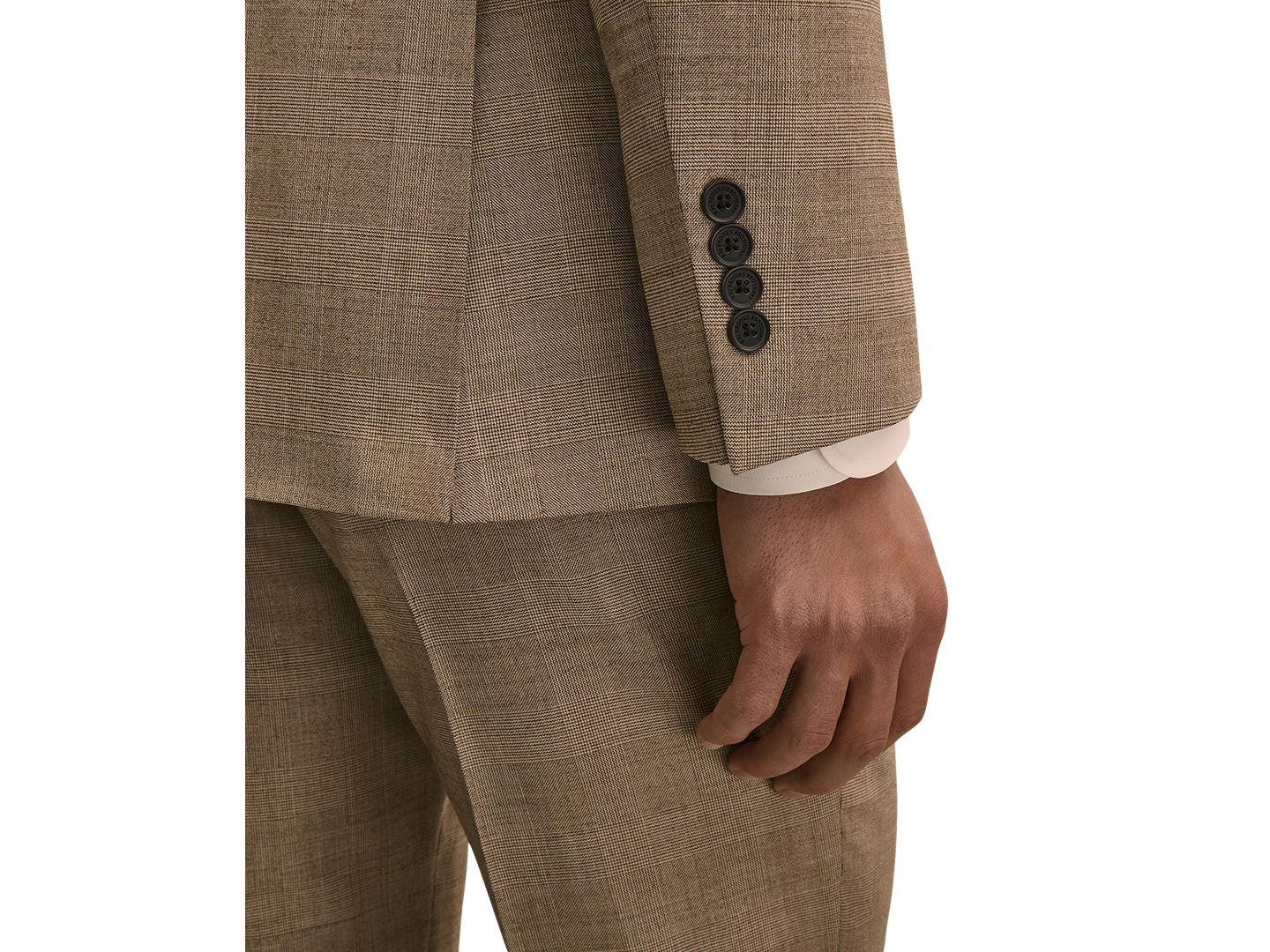 Мужские пиджаки B By Brooks Brothers Plaid Stretch Classic-Fit Suit, цвет: Бежевый — фото 4