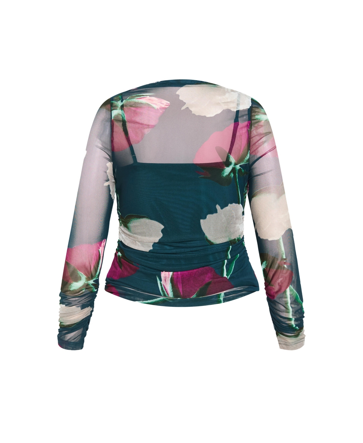 City Chic Women's Lauryn Ruched Print Top