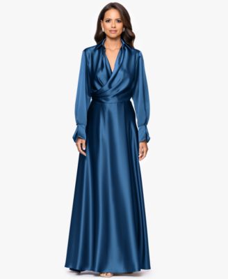 Women's Collared Long-Sleeve Dress