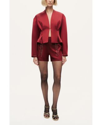 Women's Hook-Closure Cropped Jacket