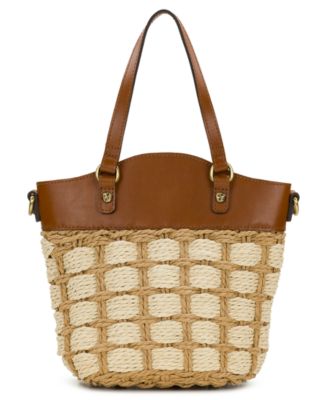 Montella Small Woven Basket Crossbody Shoulder Bag