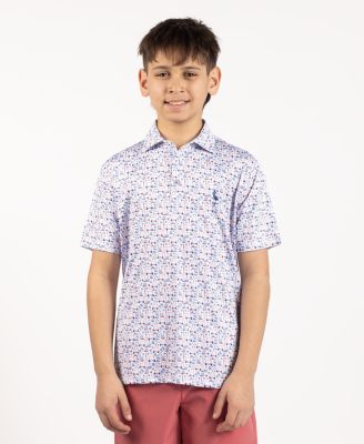 Boys Hole in One Printed Performance Polo