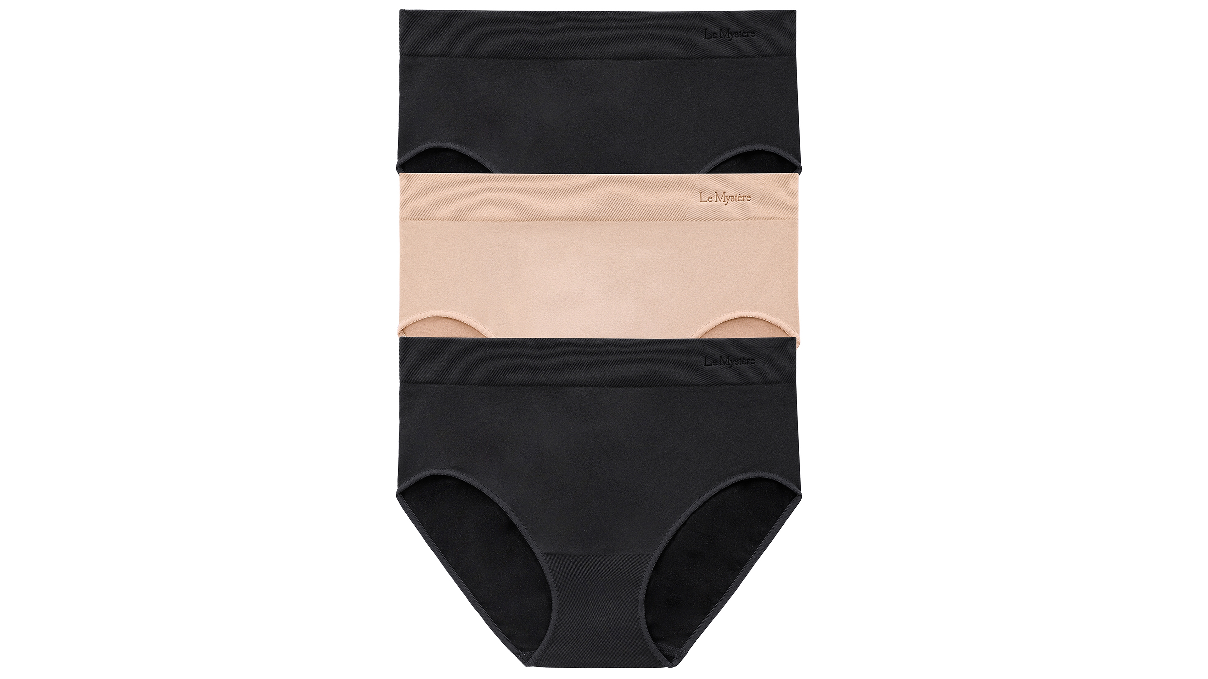 Le Mystere Women's Hi-Rise Nylon Blend Full Briefs, 3-Pack