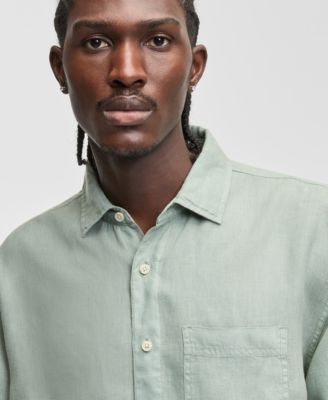 Men's Logan Long-Sleeve Garment-Dyed Linen Shirt