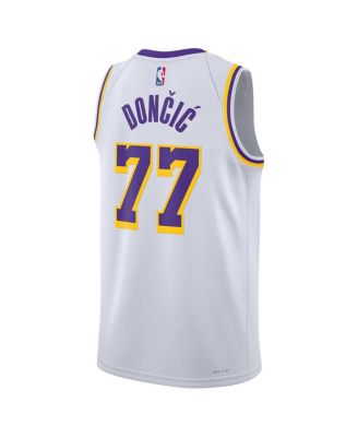 Men's Women's Luka Doncic White Los Angeles Lakers Swingman Jersey - Association Edition