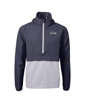 Men's Blue Seattle Seahawks Charter Anorak Half-Zip Jacket
