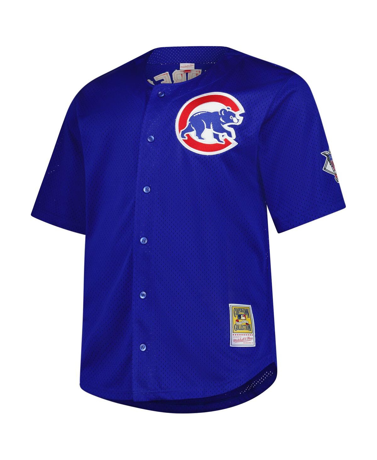 Mitchell & Ness Men's Ryne Sandberg Royal Chicago Cubs Big Tall Cooperstown Mesh Batting Practice Jersey