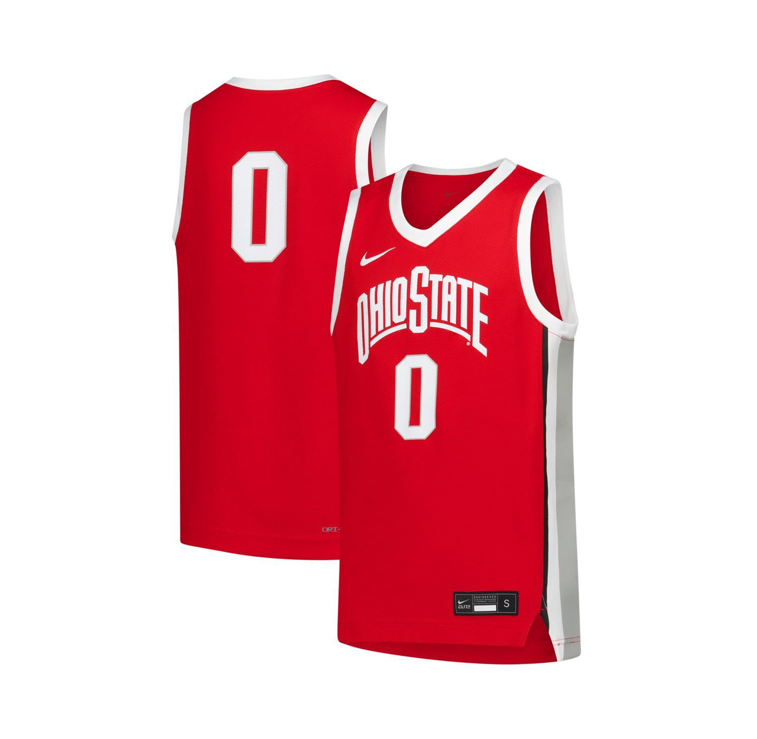 Big Boys and Girls Scarlet Ohio State Buckeyes Replica Basketball Jersey