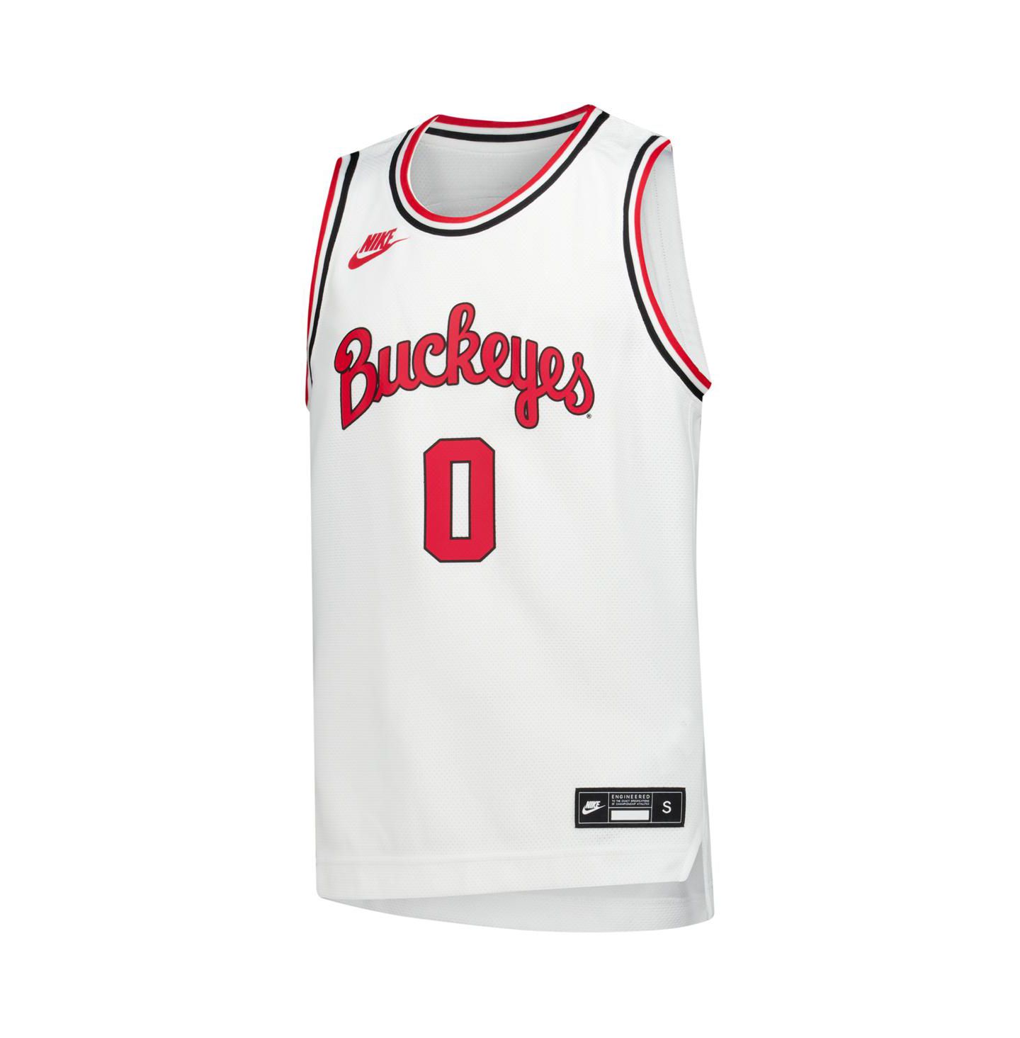Детское баскетбольное джерси Nike Ohio State Buckeyes Replica, White — фото 2