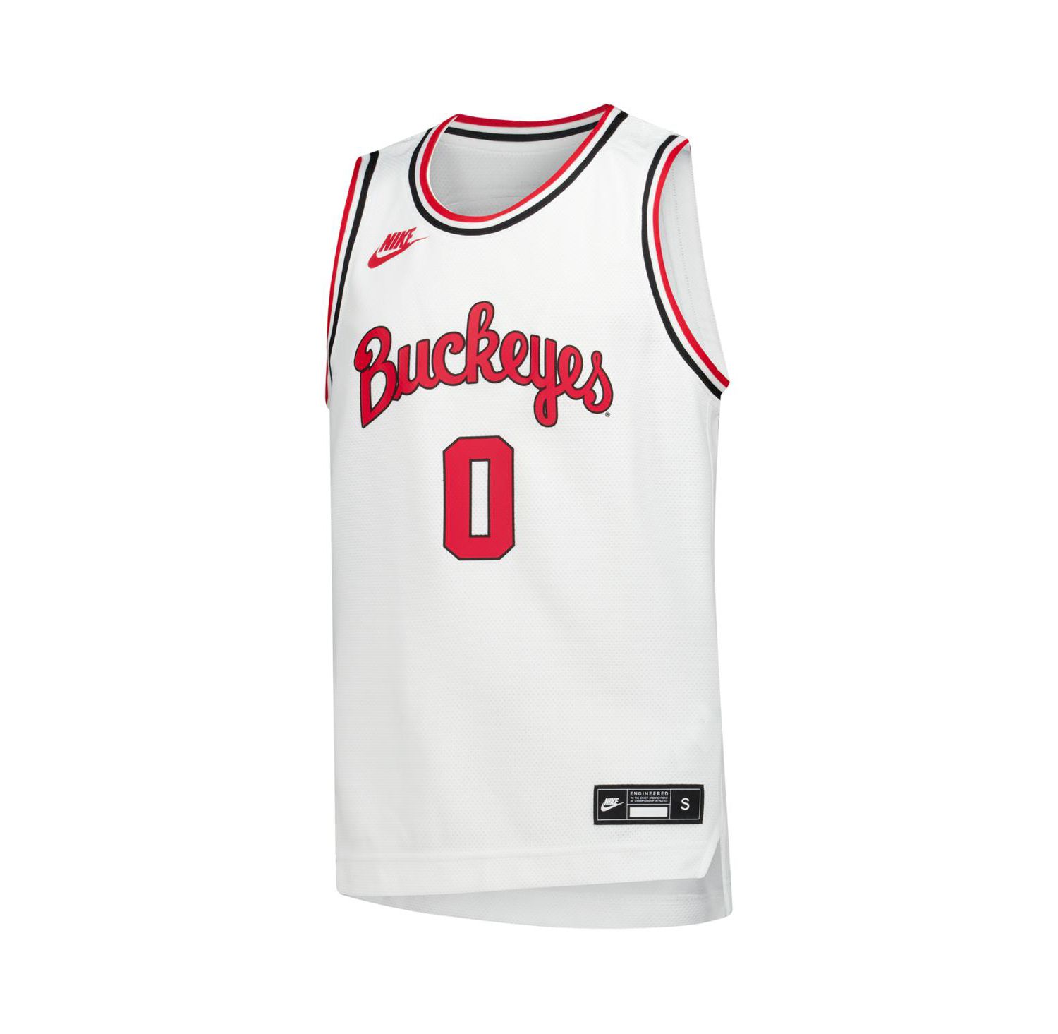 Big Boys and Girls White Ohio State Buckeyes Replica Basketball Jersey