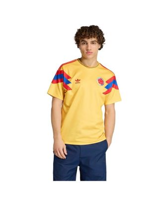 Men's Yellow Colombia National Team 1990 Bringback Home Jersey