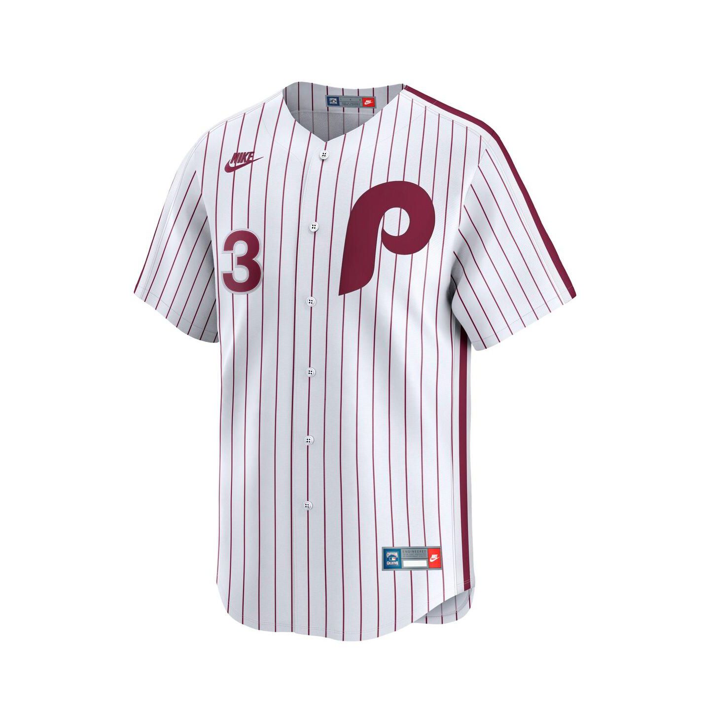 Мужской топ Nike Bryce Harper White Philadelphia Phillies Cooperstown Collection Limited Jersey — фото 3