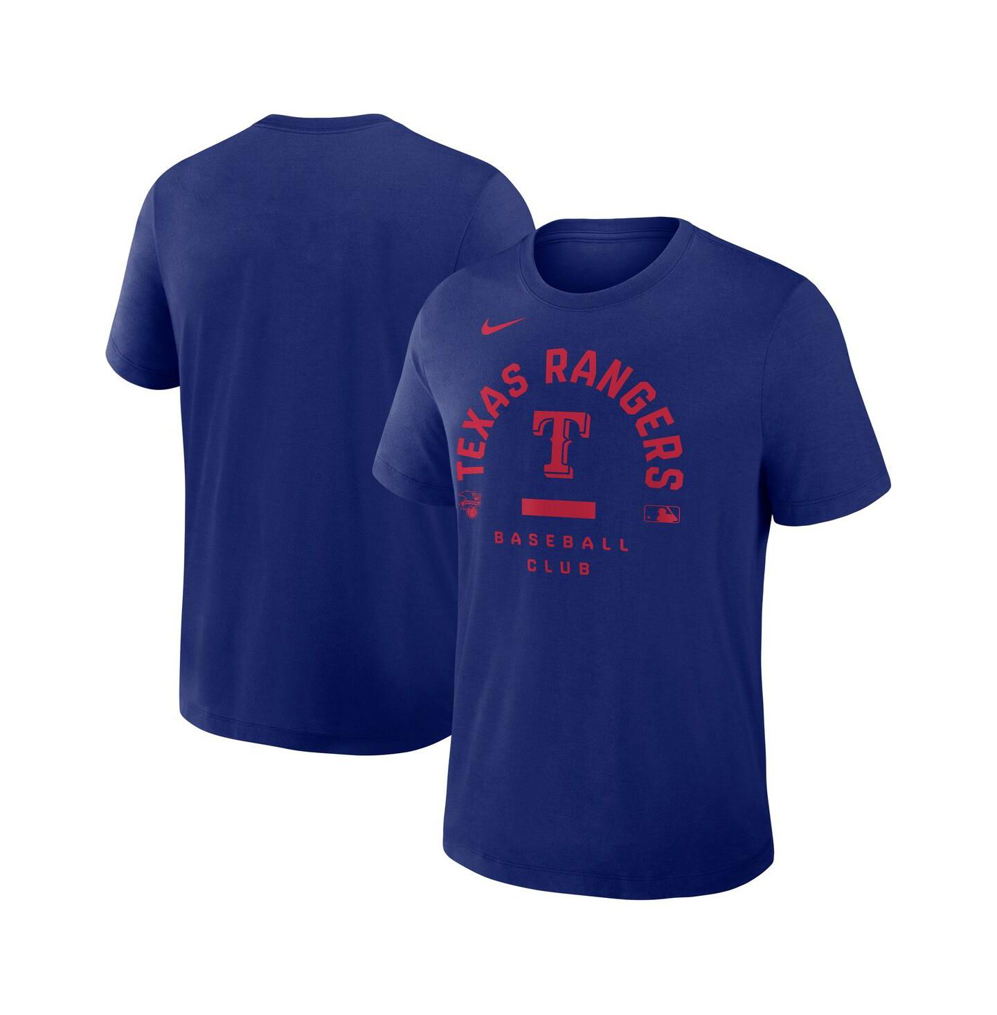 Мужская футболка Nike Royal Texas Rangers Authentic Collection Early Work Tri-Blend Dri-FIT — фото 1