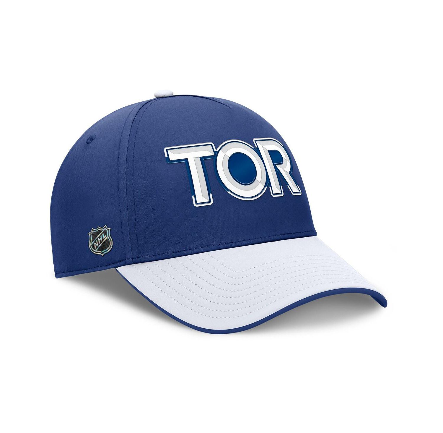 Men's Blue/White Toronto Maple Leaf's Authentic Pro Rink Team Code Flex Hat