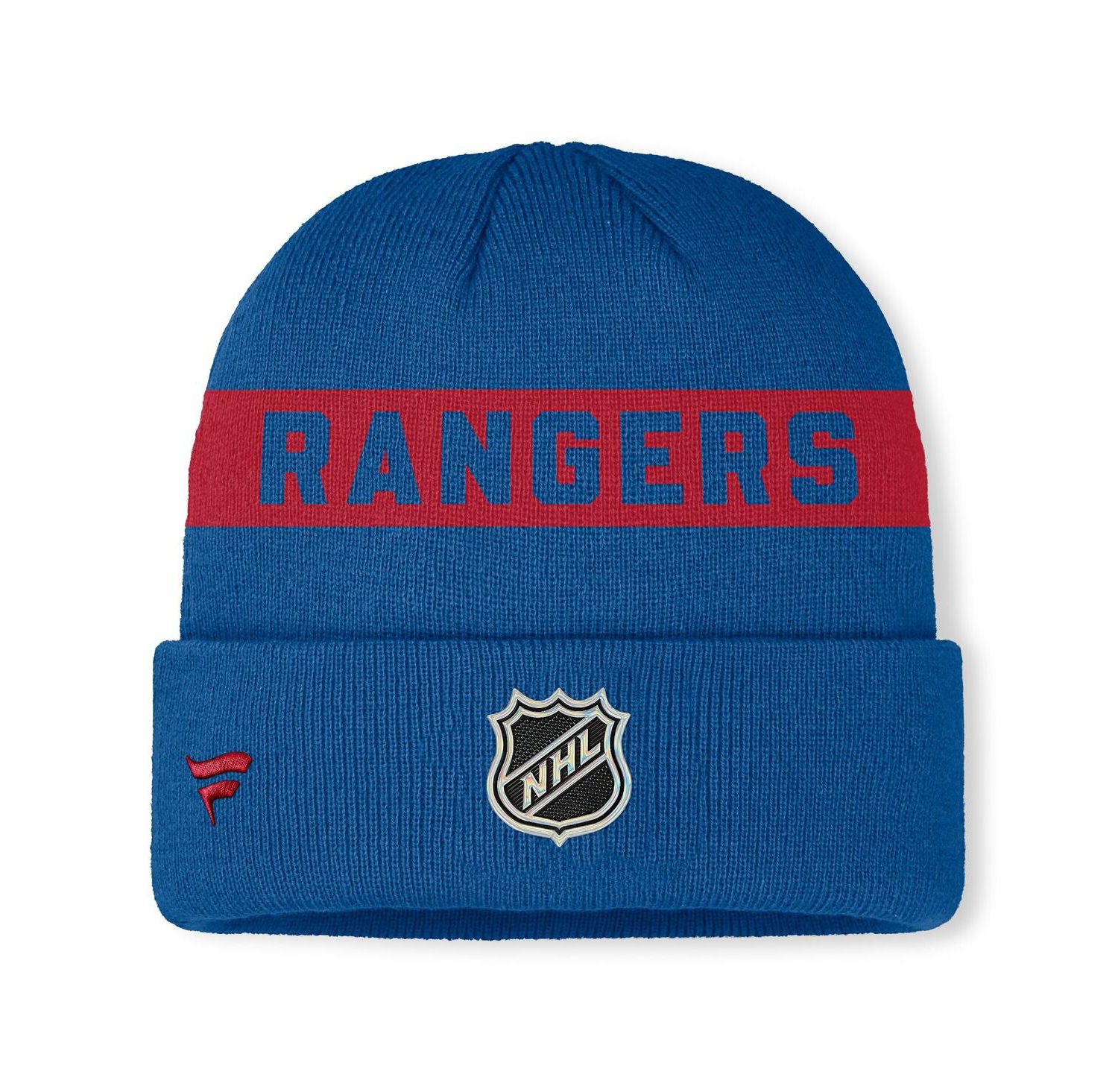 Men's Blue New York Rangers Centennial Authentic Pro Cuffed Knit Hat