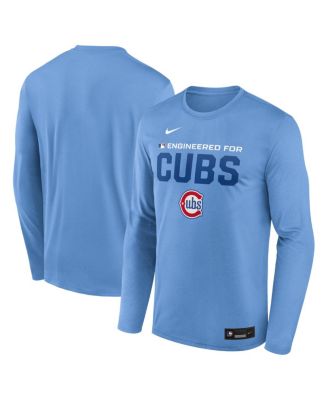 Men's Light Blue Chicago Cubs Authentic Collection Legend Dri-FIT Long Sleeve T-Shirt